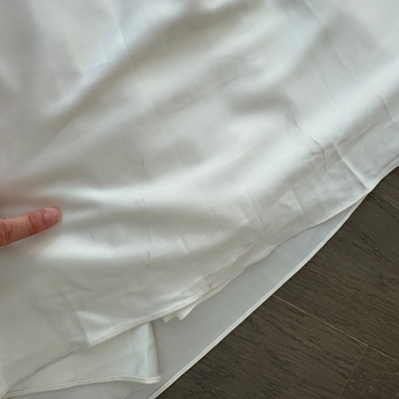 Reformation Arianwen Satin Gown Dress Wedding Bridal Fior Di Latte Sz 0 w/ tags - Picture 8 of 12